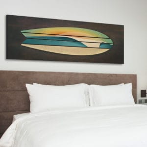 wooden surf board decor | Shaun Thomas | coastal wall sculptures