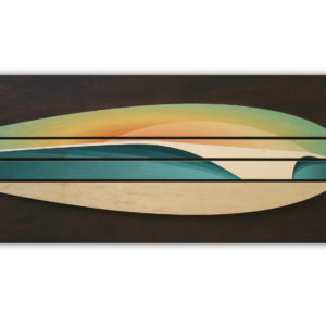 Wooden wave art | Wooden Surfboard Decor