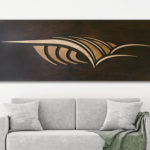 wooden surfboard decor, wave art, wood wall sculpture,