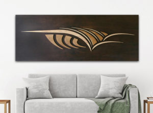 wooden surfboard decor, wave art, wood wall sculpture,