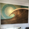 Shore break waves, 3d wood art