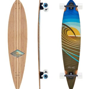 Pintail longboard skateboard cruiser