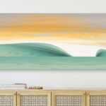 coastal wall art, wave painting, modern wave art