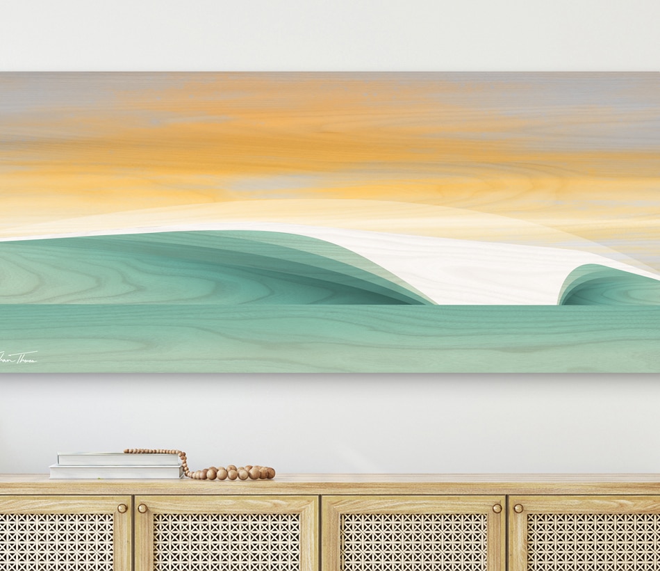 coastal wall art, wave painting, modern wave art