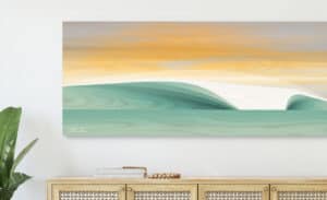 metal wave wall art, wave art, modern coastal art