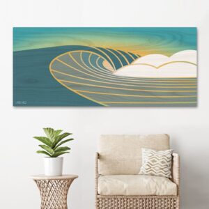 Ocean wave prints, Shaun Thomas, wave painting