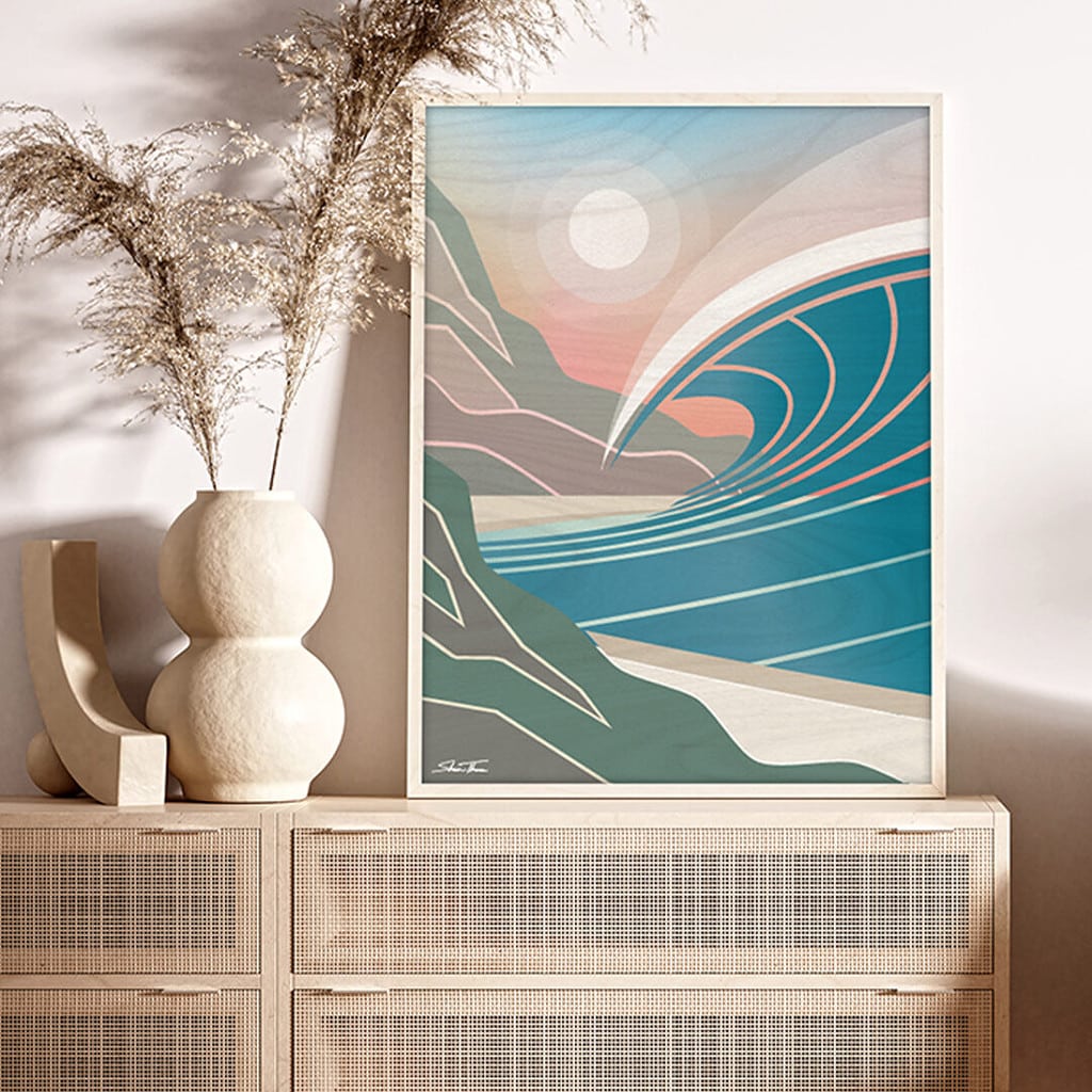 modern wave art, ocean wave artwork, wave painting