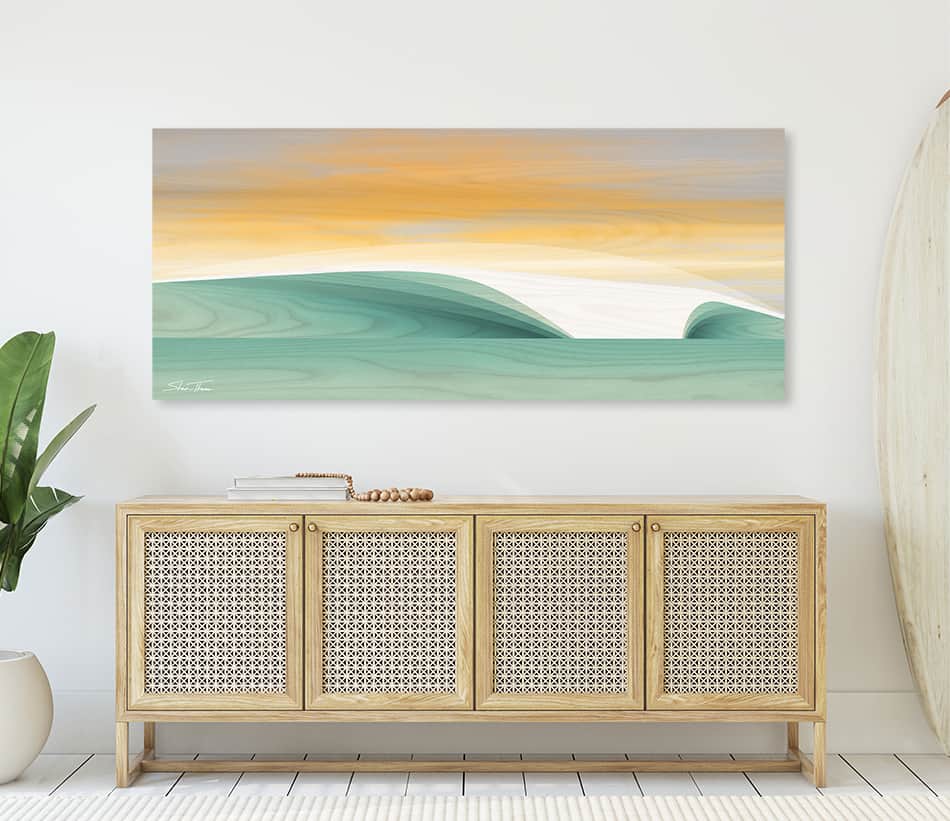 modern surf art, wave art, beach paintings