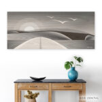 black and white wave, modern wave art,